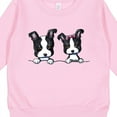thumbnail image 3 of Inktastic Boston Terriers (dark Apparel) Toddler Sweatshirt, 3 of 4
