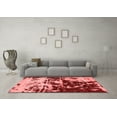 thumbnail image 3 of Ahgly Company Indoor Round Abstract Red Modern Area Rugs, 3' Round, 3 of 4