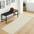 thumbnail image 2 of Garvee 2'x6' Runner Rugs Ultra Soft Area Rug, Washable Fluffy Area Rug Non Slip Rug for Hallway Kitchen Entryway, Off-White, 2 of 9