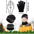 thumbnail image 3 of Monebena 3Pcs Kids Winter Beanie Hat Scarf Gloves Set for 5-12 Years Old Boys Girls, Beanie Scarf Gloves Set M01, 3 of 11