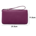 thumbnail image 2 of Monedero de mujer Laklulu, monedero de piel con cremallera y protección RFID, 2 of 5