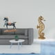 thumbnail image 2 of Elegante Escultura De Caballo De Resina Dorada, Adorno Feng Shui, Estatua Decorativa Para Escritorio, Oficina, Sala De Estar, Dormitorio, Estantería, Decoración De Armario., 2 of 8