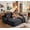 Black, variant on avobird 69" Cloud Loveseat, L-Shaped Modular Sofa with Deep-Seat Design, Comfortable 2 Seater Couch for Modern Living Room, Plush Fabric, Gray