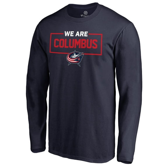 Men's Navy Columbus Blue Jackets Iconic Collection We Are Long Sleeve T-Shirt