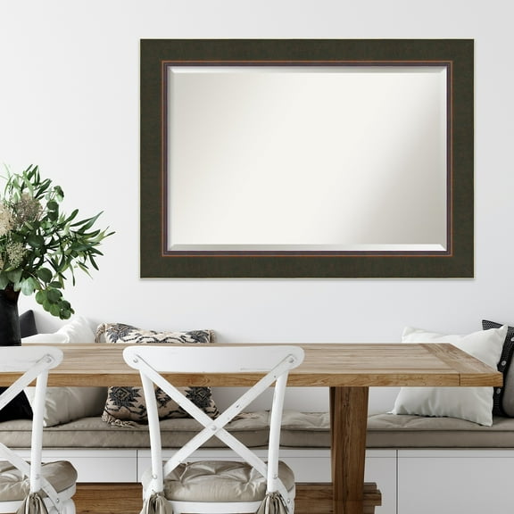 Amanti Art Milano Bronze Beveled Wood Wall Mirror 30.5 x 42.5 in.
