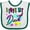 White and Green, variant on Inktastic I Love my Dad- 80s retro style Boys or Girls Baby Bib