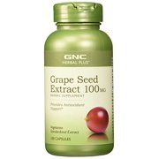 GNC Herbal Plus Grape Seed Extract 100mg, 100 Capsules, Provides Antioxidant Support