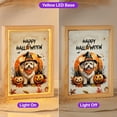 thumbnail image 2 of Happy Halloween Bichon Frise Witches Hat Pumpkin Carving Acrylic Plaque with Wood Photo Frame Box Bichons Dog Lovers Gifts Idea Light Box - 02019, 2 of 5