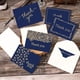 thumbnail image 2 of Tarjetas de agradecimiento con sobres, láminas de oro y azul marino (12 notas de agradecimiento), Shapec, 2 of 5