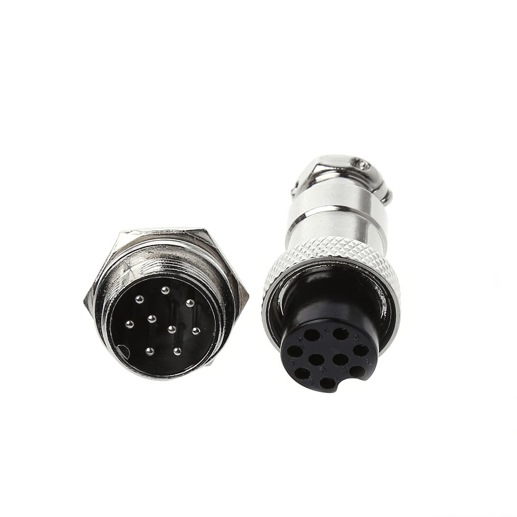 SHURROW Aviation Plug Male & Female Wire Panel Metal Connector 16mm 2/3/4/5/6/8/9 Pin GX16 2 Aviation Plug 