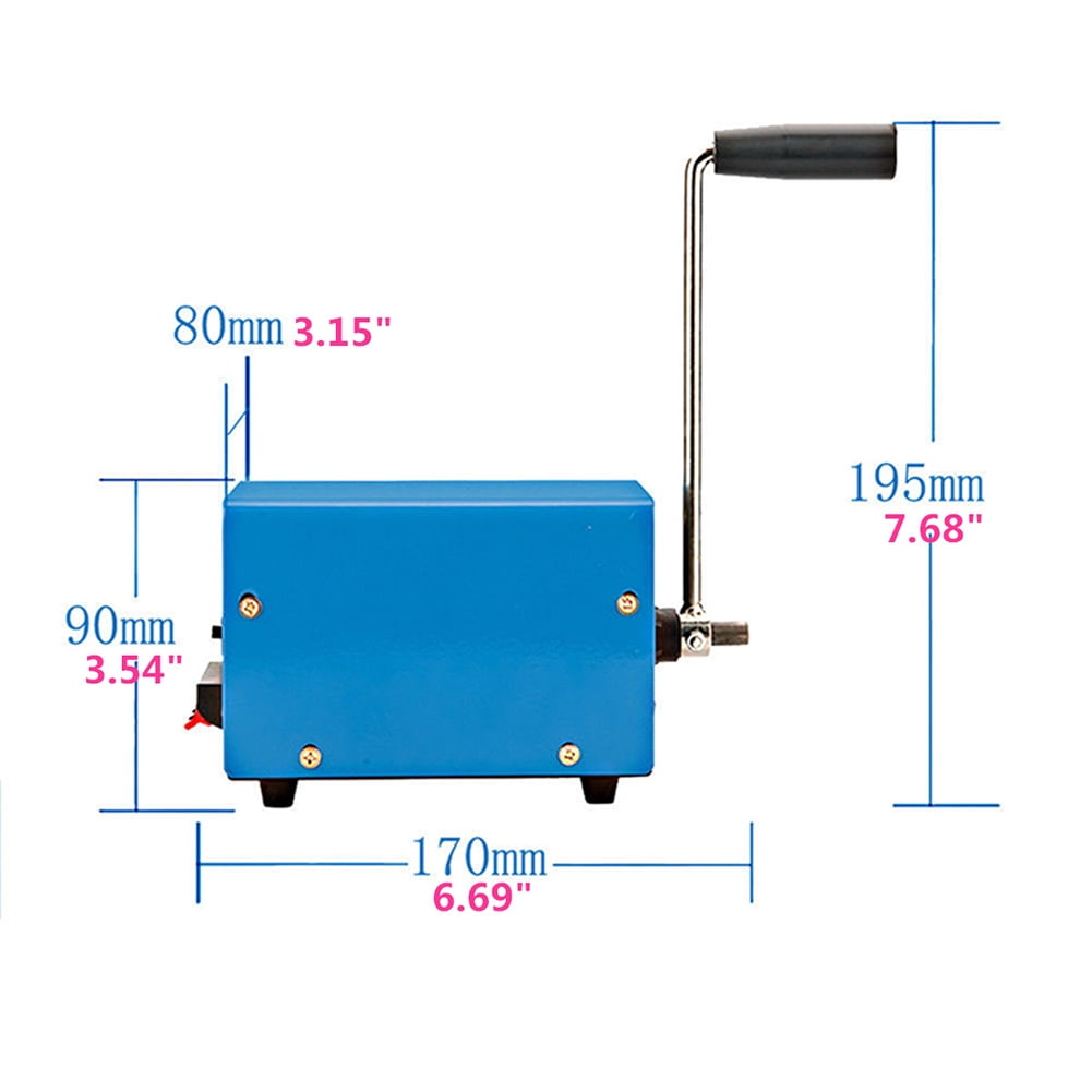 UDIYO Outdoor Portable Manual Hand-cranked Generator USB Charge Electric Dynamo Power Generator, Small and Exquisite Convenient to Assembly
