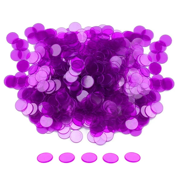 Fichas de bingo GSE Games & Sports Expert, color morado, 1000 unidades, 2 cm