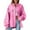 Hot Pink, variant on Tiqkatyck Denim Jacket for Women Clearance Women's Lapel Large Pocket Puffed Sleeve Wash Solid Color Medium Length Denim Jacket Going Out Tops for Women 2023 Trendy Hot Pink L