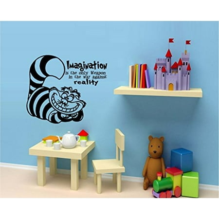 Decal ~ Imagination is the only weapon in the war against Reality: Children Wall Decal (Black) 22