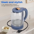 thumbnail image 3 of Glass Electric Kettle, No Plastic Contact With Water, 1.8L Electric Tea Pot, Automatic Shut-off, Borosilicate glass Visual Boiling, Water Heater & Teapot Perfect For Tea & Coffee, 3 of 5