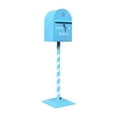 thumbnail image 1 of Elodie Metal Holiday Mailbox Accessory for Santa Mail, 47 Inches Tall for , , Stores, Light Blue, 1 of 8