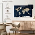 thumbnail image 4 of Elephant Stock Adventure Awaits Push Pin Map Wall Art - Map Canvas Canvas - 24" x 16", 4 of 4