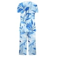 thumbnail image 5 of Tnhcen 2 Pieces Cotton Summer Pajamas for Women Set Short Sleeve Sleepwear Tops with Capri Pants Pj Set S-3XL, 5 of 5