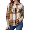 thumbnail image 3 of Family Matching Flannel Plaid Shirt Mommy and Me Long Si Lapel Plaid Velvet Casual Party Spring Buttons Cardigan, 3 of 6