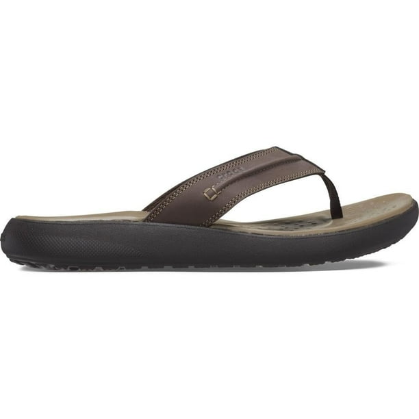 Sandalias tipo flip flop Yukon Vista II para hombre Crocs, color espresso, talla 8