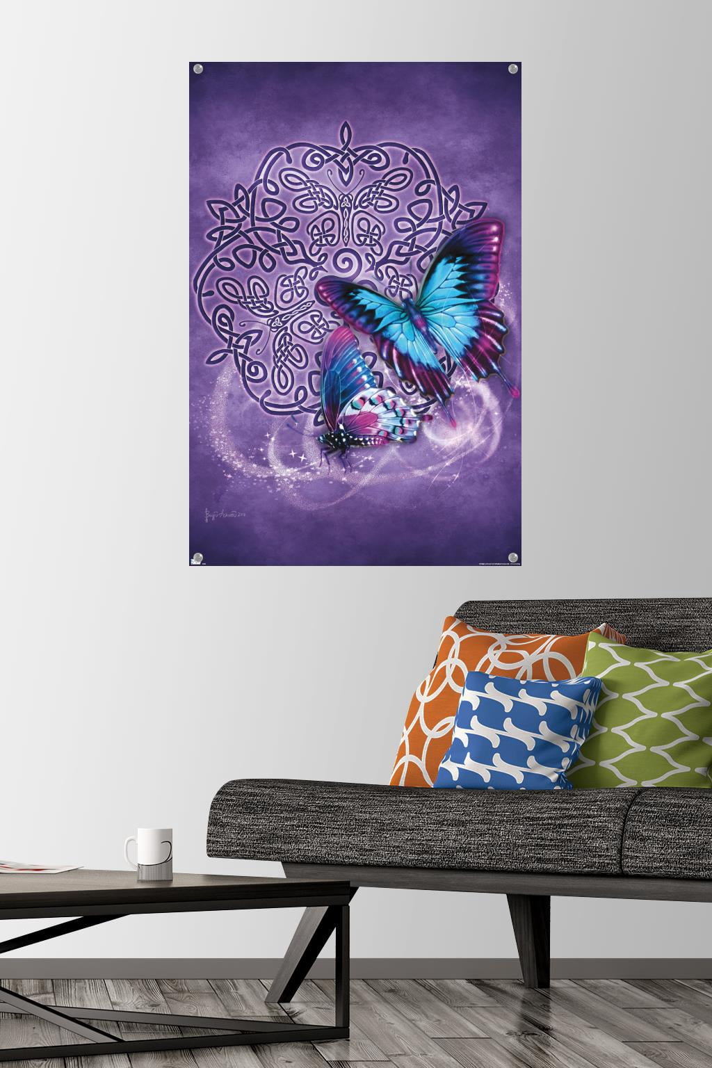 Brigid Ashwood - Celtic Butterfly Wall Poster with Pushpins, 22.375" x 34"