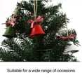 thumbnail image 4 of Paquete De 3 Adornos De Campana De Navidad Con Lazo A Cuadros De Bayas, Colgantes Colgantes De Árbol De Navidad Para Hacer Campanillas De Viento Kearding HA038877-00, 4 of 6