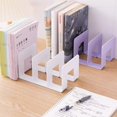thumbnail image 5 of bestolf Modern Geometric Bookend Plastic Desktop Book Holder for Shelves Desk Multi-Purpose Organizer for Home Office School, 5 of 7