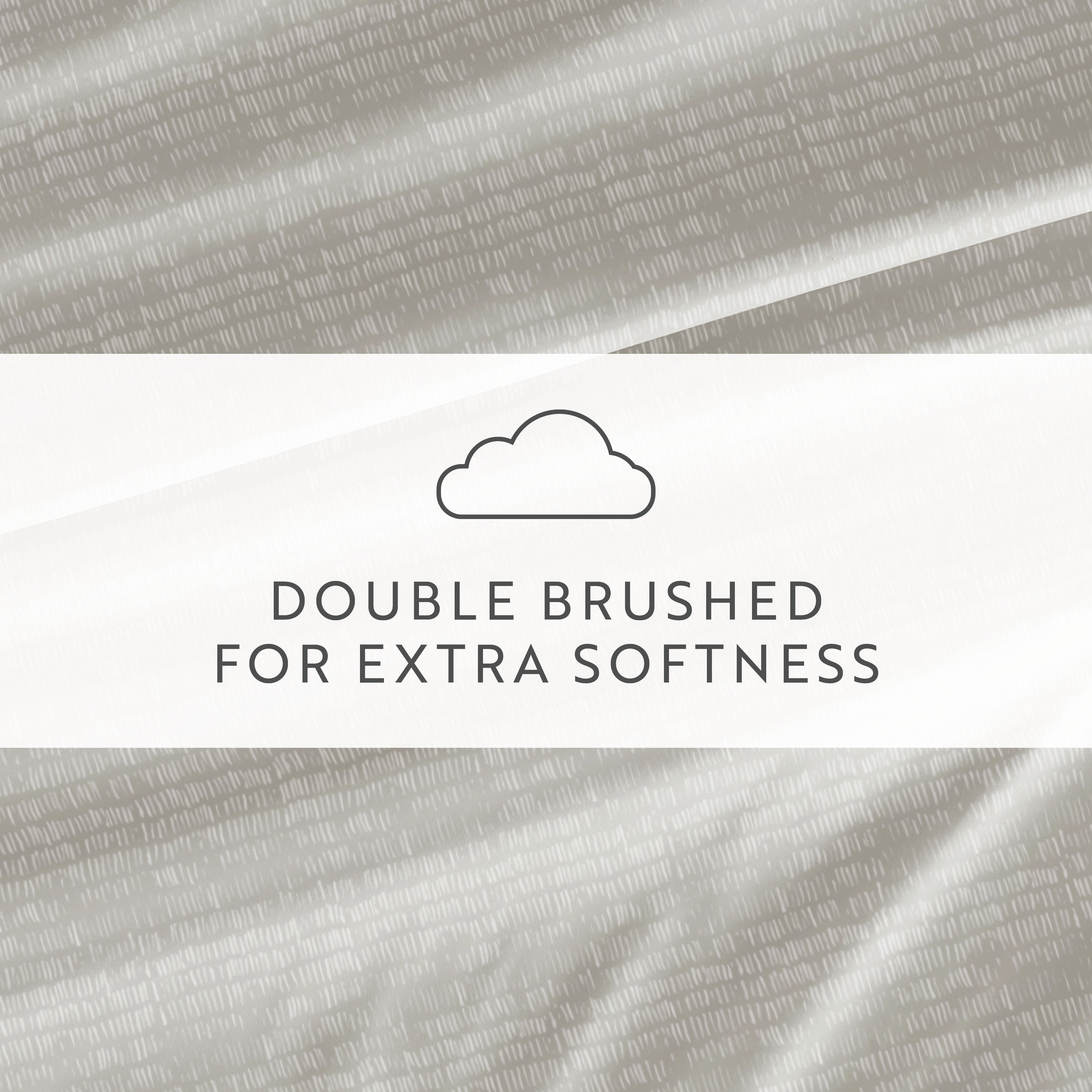 Noble Linens 4 Piece Pattern Microfiber Bed Sheets Set, Dashed Lines Light Gray, Full