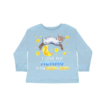 

Inktastic I Love my Mommy to the Moon and Back Cute Sheep Gift Toddler Boy or Toddler Girl Long Sleeve T-Shirt