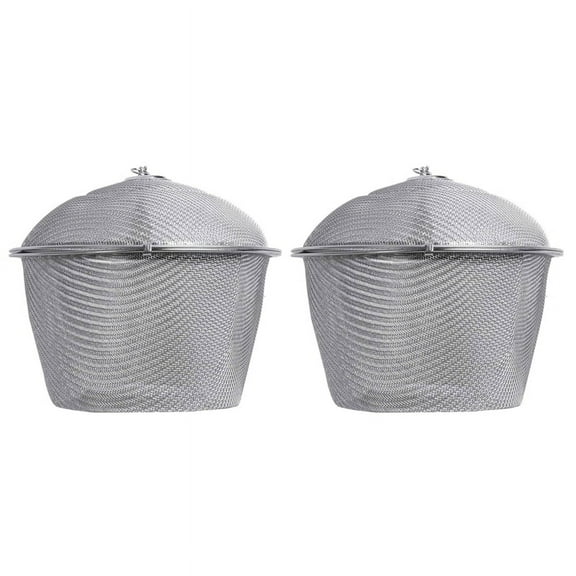2X Extra Large Stainless Steel Twist Lock Mesh Tea Tea Infuser with Hook Chain