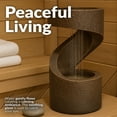 thumbnail image 2 of Sunnydaze Indoor Contemporary Decorative Polyresin Winding Showers Tabletop Water Fountain with LED Lights - 14" - Brown, 2 of 10