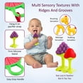 thumbnail image 4 of Sperric Baby Teething Toys Teether For Newborn Infants Freezer Safe BPA Free Infant Silicone Teethers Soothe Babies Gums, (5 Pack), 4 of 6