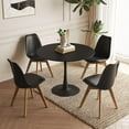 thumbnail image 3 of Modern 35 Inch Round Dining table For 4 - Black, 3 of 6