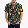 thumbnail image 5 of Wukai Monster Car Men’s Polo Shirts,Quick-Dry Athletic Shirt,Classic Fit Shirts-Large, 5 of 8