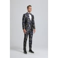 thumbnail image 2 of Paisley Suits - Wedding Tuxedo - Groom Gold ~ Navy Blue Suit + Matching Bowtie, 2 of 2