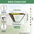 thumbnail image 2 of Rain Chain Set 8.5FT,Handmade Pure Copper Inlaid Stained Glass Vintage Style, Rain Chains for Drains to Divert Water & Home Display, Garden Decoration (Mutil col), 2 of 6