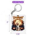 thumbnail image 5 of Mummy Poodle Happy Halloween with Pumpkins Bats Spooky Fun Acrylic Keychain Poodles Dog Lover Gifts Idea Collar Charm Tag Keyring - 00019, 5 of 5