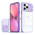 thumbnail image 4 of Designed for Motorola Moto G Stylus 5G 2024 Hybrid Cases with Sliding Camera Cover Transparent Back Slim Shockproof Bumper TPU Protective Phone Case Cover [Purple], 4 of 7