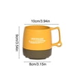 thumbnail image 3 of Outdoor Portable Coffee Tea Cup Vintage Plastic Water Cup with Hanging Handle for Camping Picnic Travel Home Office Lightweight Drinkware,Yellow, 3 of 6