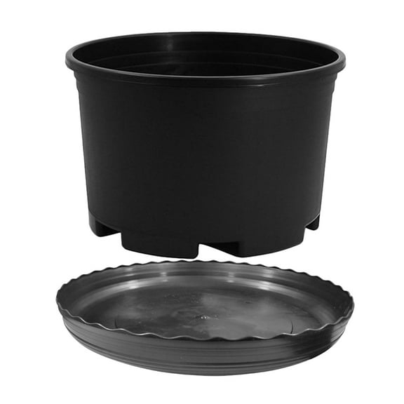WHAMVOX  Plastic Flower Pot Plant Pots Indoor Planter for Plants Black