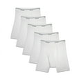 thumbnail image 2 of Fruit of the Loom Men's No Ride Up Traditional Fly White Boxer Briefs Pack of 5, 2 of 2