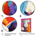 thumbnail image 3 of Designart "Fauvist Colors of Sheep" Animals Floater Framed Wall Art Living Room, 3 of 7