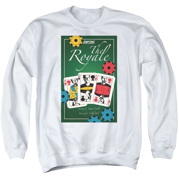 Star Trek Tng Season 2 Episode 12 Adult Crewneck Sweatshirt White