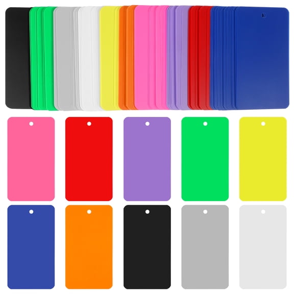 200pcs Hanging Labels Blank Tags Decoration Flags for Festival Birthday Party Shop Accessory Mixed Color