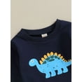 thumbnail image 6 of Bslissey Toddler Baby Boys Pants Sets Long Sleeve Cartoon Dinosaur Print Sweatshirt + Sweatpants 2Pcs Tracksuit Outfits Infant Casual Daily Clothes 0-3 Years, 6 of 9