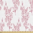 thumbnail image 1 of Floral Fabric by the Yard, Romantic Botanical Motifs Along Lilium Flowers Bouquet Natural Art, Decorative Upholstery Fabric for Sofas and Home Accents, Pastel Pink Blush and White by Ambesonne, 1 of 5