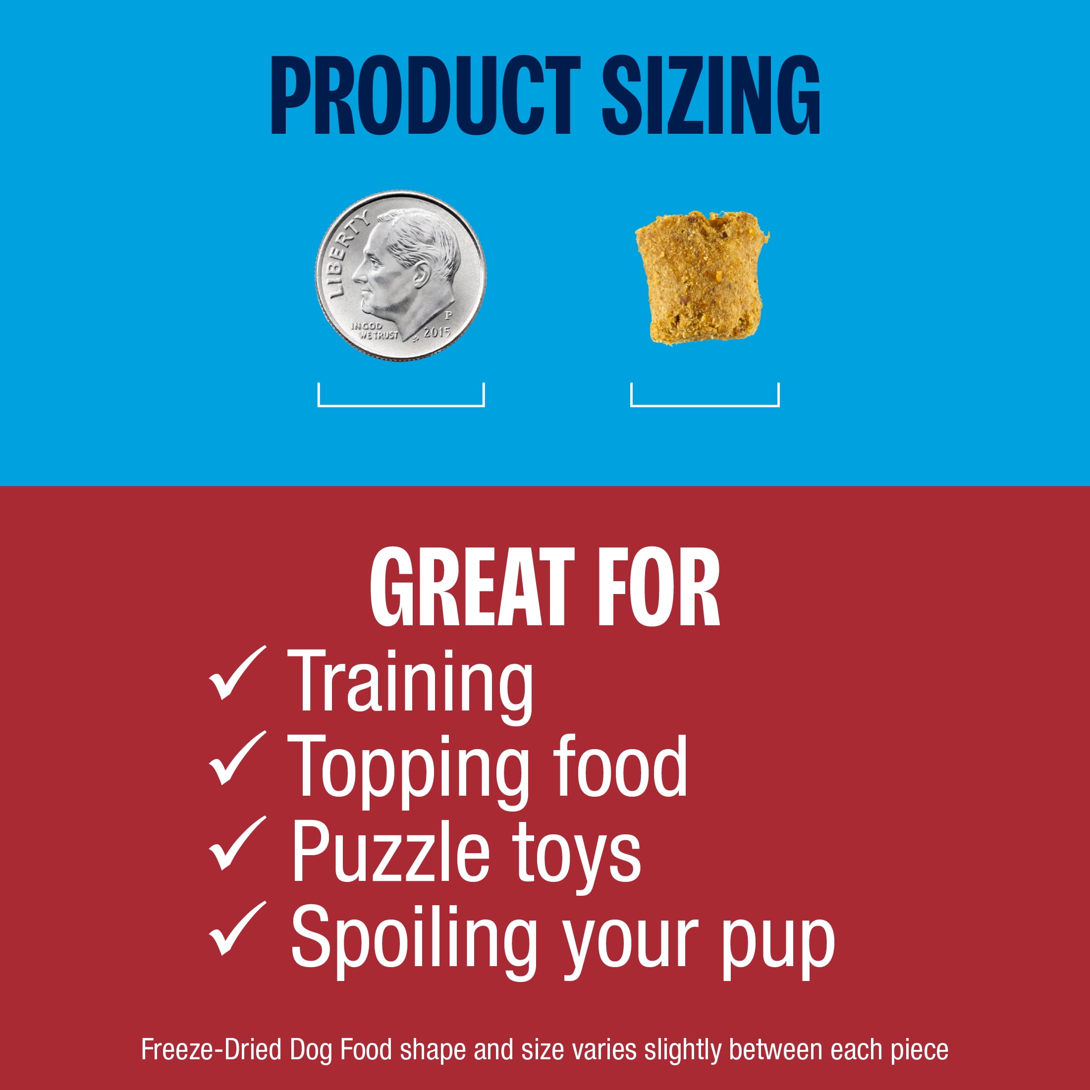 Muenster Perfect Balance Beef Bites Freeze-Dried Dog Food, Training Treats, Food or Topper, All Life Stages, 12 oz Pouch