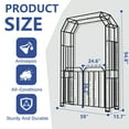 thumbnail image 4 of YOHKOH Heavy-Duty Metal Garden Arch with Locking Gate, Outdoor Arch Trellis & Arbor for Climbing Plants, Wedding, Patio & Backyard – 59"W x 16"D x 95"H, Black, 4 of 9