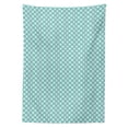 thumbnail image 2 of Seafoam Tablecloth, Dotted Background with Cherry and Flowers Abstract Flora Motif, Rectangle Satin Table Cover Accent for Dining Room and Kitchen, 52" X 70", Sea Green Dark Coral, by Ambesonne, 2 of 2
