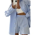thumbnail image 1 of Chemise à Manches Longues et Pantalon Court à Taille Pointue pour Femmes, 1 of 6